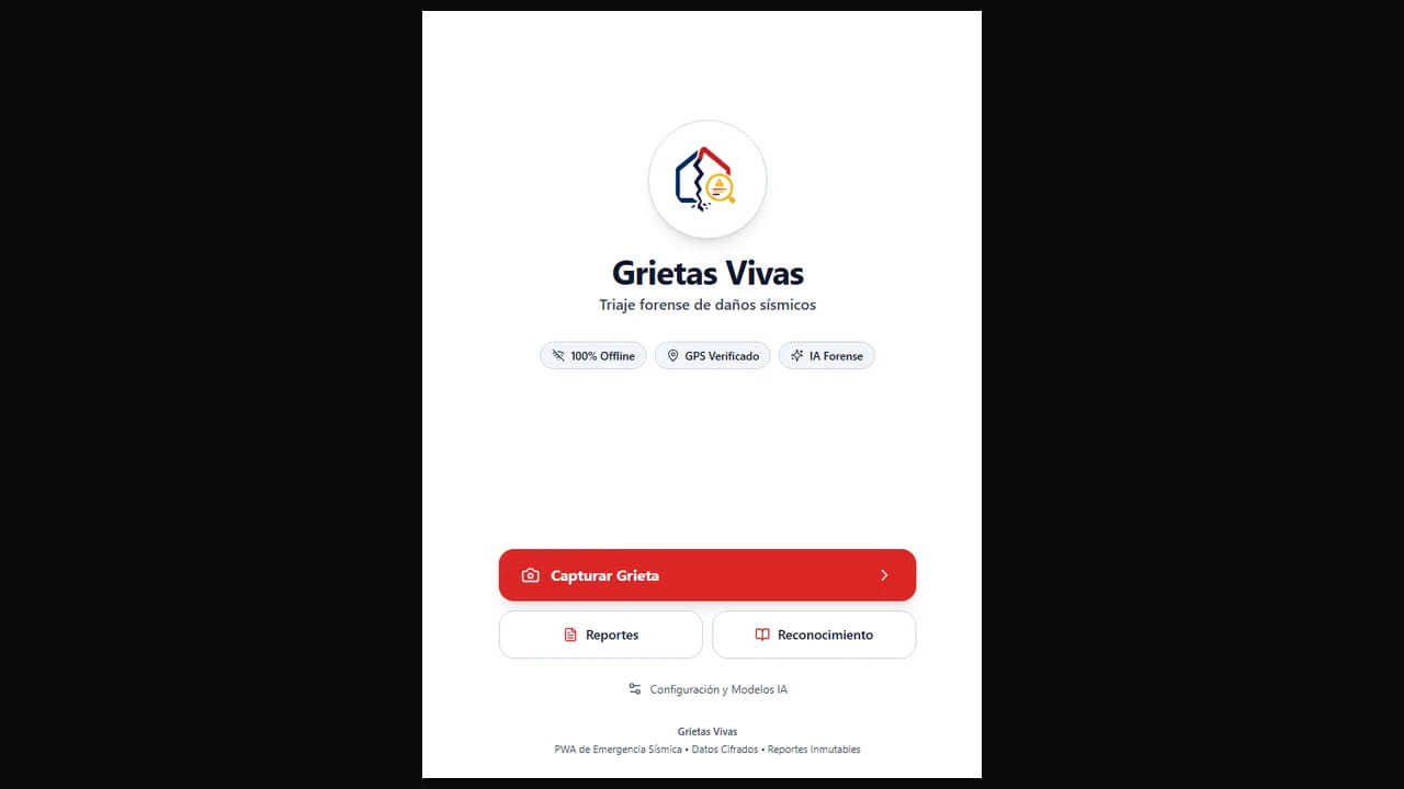 Grietas Vivas: PWA para el triaje estructural preliminar de grietas post-sismo, desde el celular.